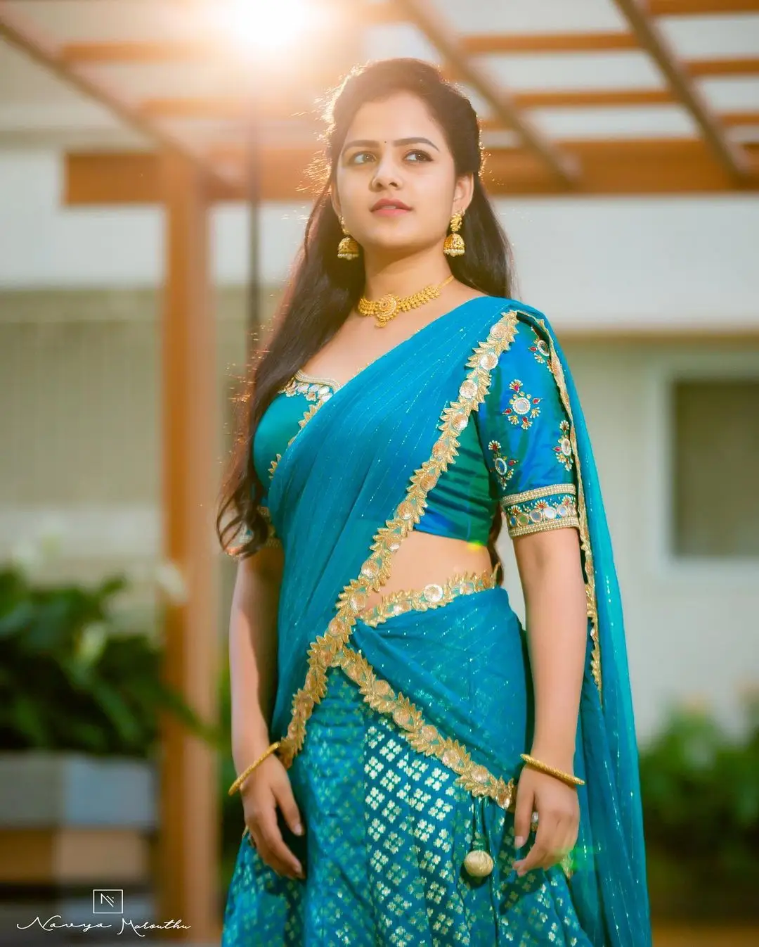 Vaishnavi Chaitanya Wearing Blue Designer Lehenga Choli